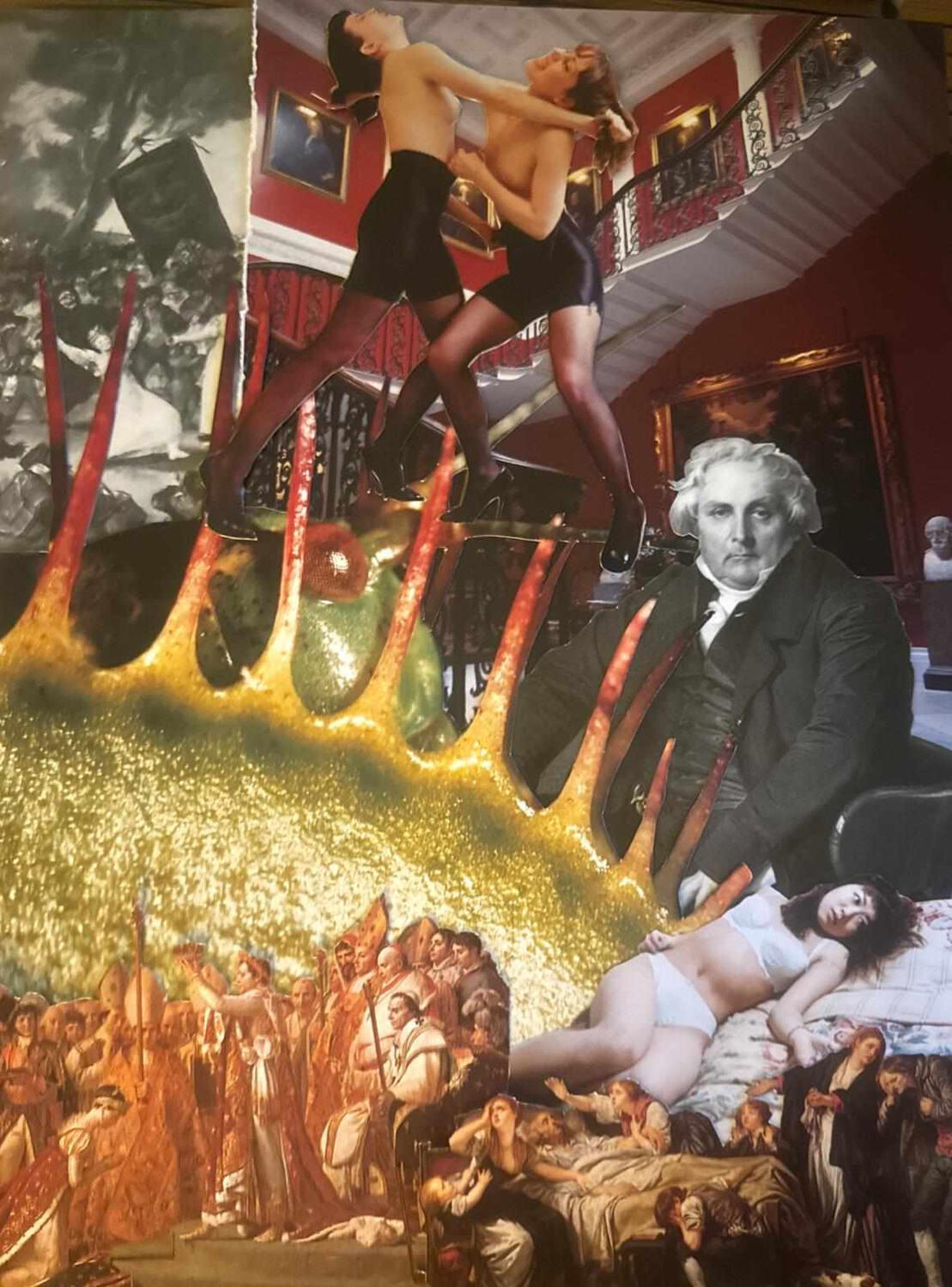 Closed Inheritance, collage, 2024, Betty Swallows @poorpeopleco