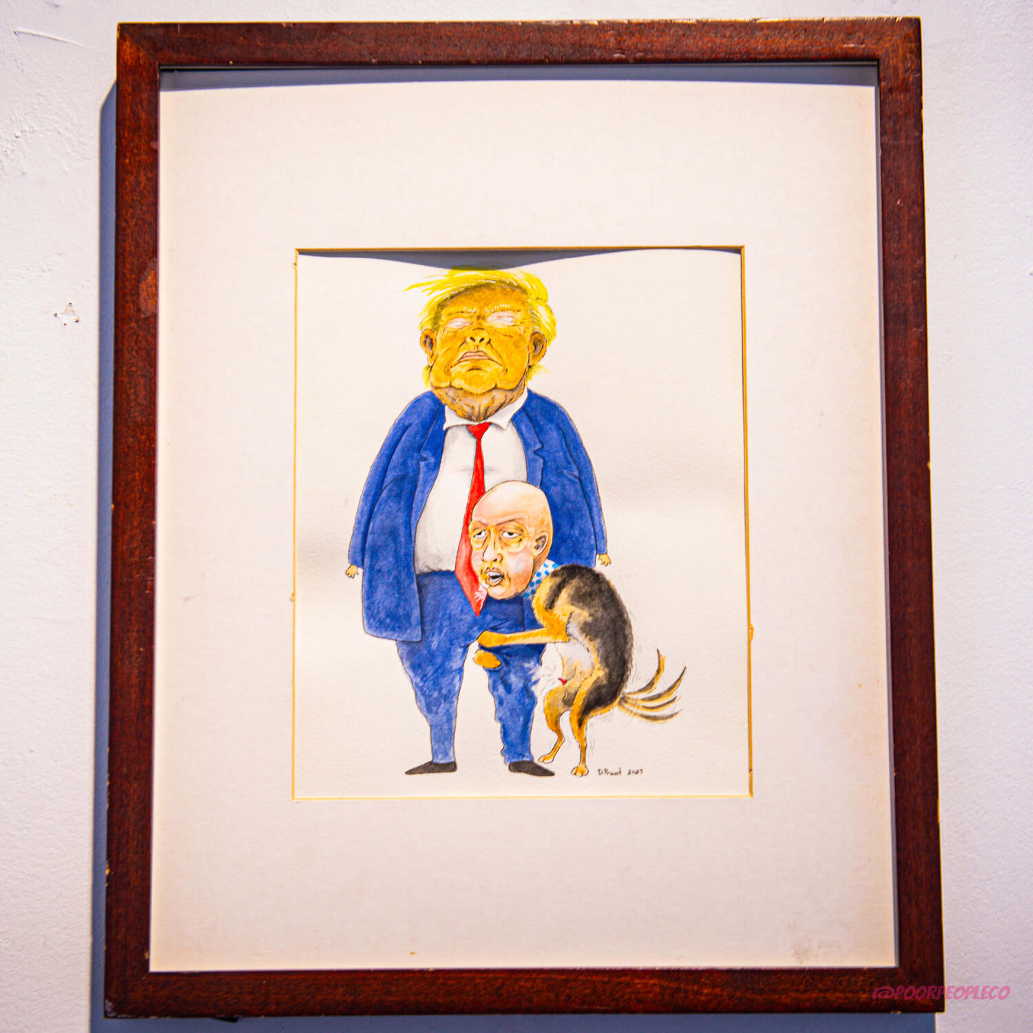 Down Boy, watercolour and ink, Dominic Proust @domin8