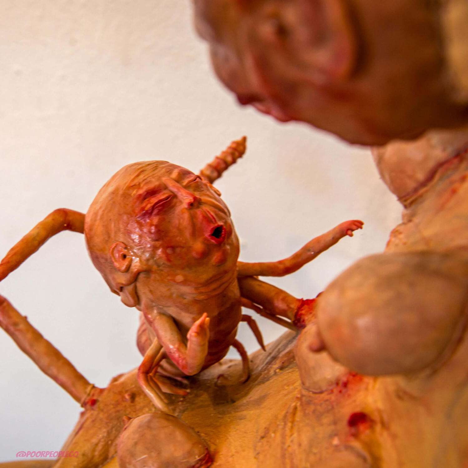 Peter Grutton: the Mother, the Father and the Holy Grublet (series), polymer clay, jelly wax, fabric, polyester, latex and butter beans, 2025, Laura Hunt @lunarhut