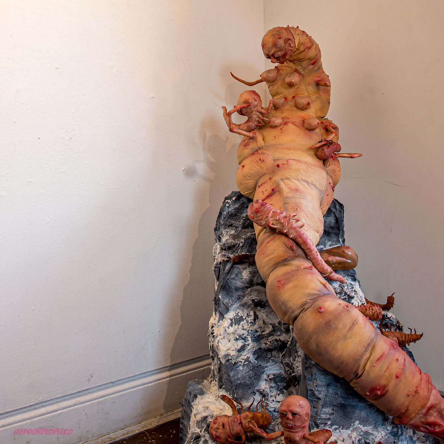 Peter Grutton: the Mother, the Father and the Holy Grublet (series), polymer clay, jelly wax, fabric, polyester, latex and butter beans, 2025, Laura Hunt @lunarhut
