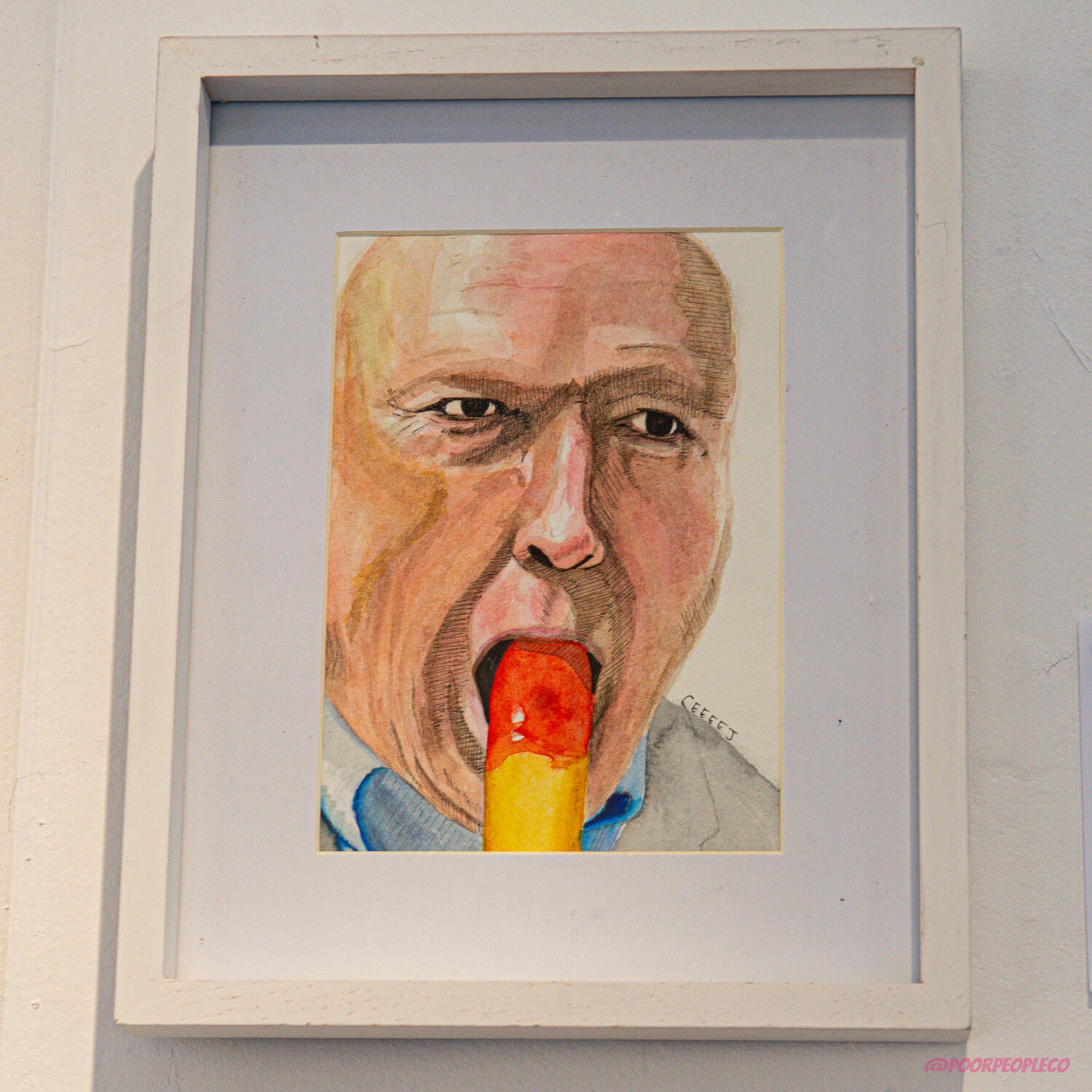 Throat Goat, watercolour and ink on cotton paper, Tess Tickle @poorpeopleco